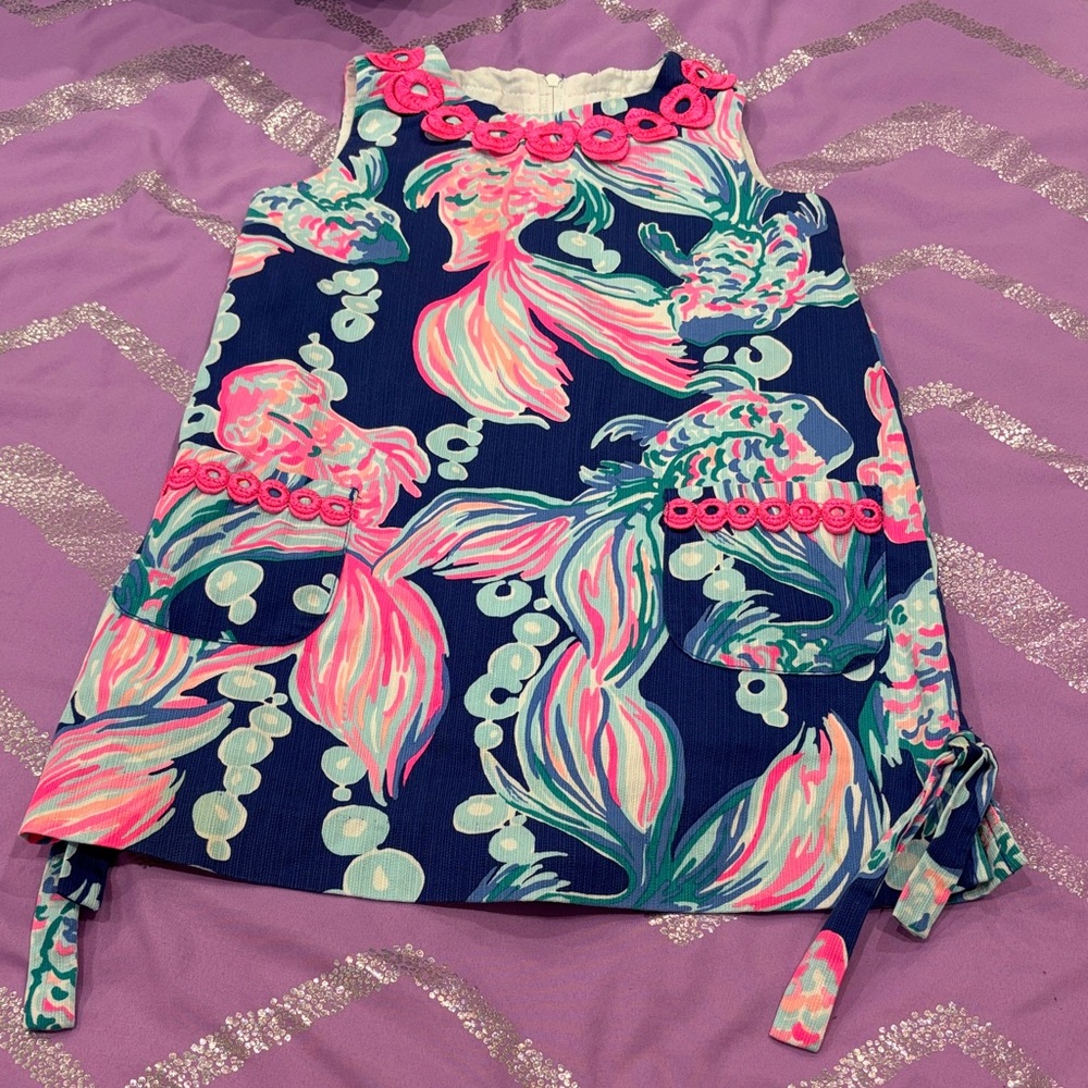 Lilly Pulitzer Blue and Pink Patterned Dress